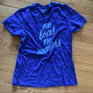 Cotton Bureau Feminist Quirky T-Shirt No Bras No Masters 2XL / fits like XL